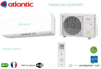 Climatisation ATLANTIC Gamme TAKAO M2 Confort ASYG-18 KMTE-UI-AOYG-18-KMT-UE