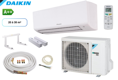 Pack complet clim prêt à poser mono split DAIKIN SENSIRA FTXF25F-RXF25F