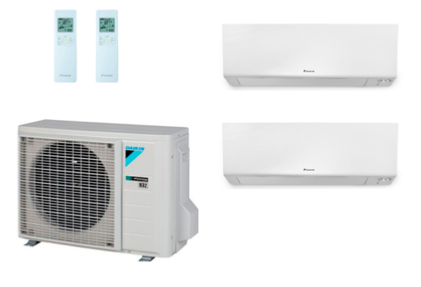 Climatiseur réversible bi split DAIKIN Perfera 2MXM68A9-FTXM20A-FTXM42A-
