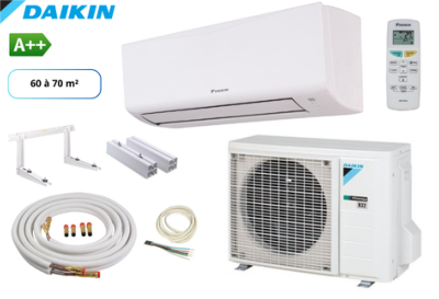Pack complet clim prêt à poser mono split DAIKIN SENSIRA FTXF60F-RXF60D
